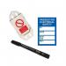 Pat Testing Mini Tag Insert Kit- Blue (20 Assettag Holders, 40 Inserts, 1 Pen) 413891