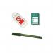 Pat Testing Mini Tag Insert Kit- Green (20 Assettag Holders, 40 Inserts, 1 Pen) 413893