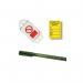Pat Testing Mini Tag Insert Kit- Yellow (20 Assettag Holders, 40 Inserts, 1 Pen) 413897