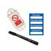Harness Mini Tag Insert Kit -blue (20 Assettag Holders, 40 Inserts, 1 Pen) 413899