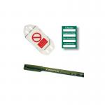 Harness Mini Tag Insert Kit -green (20 Assettag Holders, 40 Inserts, 1 Pen) 413901