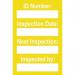 Harness Mini Tag Insert- Yellow (pack of 20) 413905