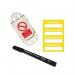 Harness Mini Tag Insert Kit -yellow (20 Assettag Holders, 40 Inserts, 1 Pen) 413906