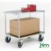 Konga heavy duty laminated wood shelf trolleys, with galvanised frame 413937