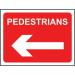 1050 X 750 mm Temporary Sign& Frame - Pedestrians (arrow Left) 414682