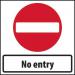 600 X 600 mm Temporarysign & Frame - No Entry 414699