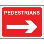 1050 X 750 mm Temporarysign - Pedestrians (arrow Right) 414706