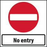 750 X 750 mm Temporarysign - No Entry 414710