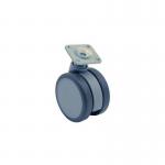 Furniture Castor, 65 mm Dia., Thermplasticrubber Tyre (38 X 3810 Plate Fitting) 414869