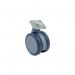 Furniture Castor, 65 mm Dia., Thermplasticrubber Tyre (38 X 3810 Plate Fitting) 414869