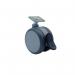 Furniture Castor, 65 mm Dia., Thermplastic Rubbertyre Braked (38 X 3810 Plate Fitting) 414870