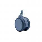 Furniture Castor, 75 mm Dia., Thermplasticrubber Tyre (10 X 1510 Threaded Stem) 414871