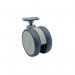 Twin Castor, 65 mm Dia., Polyurethane Tyre,- 5920 Uap 065 l 51-10 Ral 9002 (38 X 3810 Plate Fitting) 414881