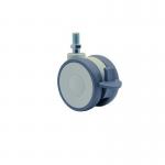 Twin Castor, 100 mm Dia., Polyurethane Tyr, Braked (10 X 1511 Threaded Stem) 414888