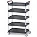 Five tier plastic utility tray trolleys 414907