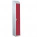 Steel Splash Locker with Slopingtop 1800.300.450 - 1 Compartment - Red Door 414969