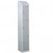 Steel Splash Locker with Sloping Top 1800.300.450 - 3 Compartments - Ligh Tgrey Doors 414983