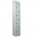 Steel Splash Locker with Sloping Top 1800.300.450 - 4 Compartments - Ligh Tgrey Doors 414989