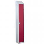 Steel Splash Locker with Slopingtop 1800.300.300 - 1 Compartment - Red Door 414993