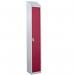 Steel Splash Locker with Slopingtop 1800.300.300 - 1 Compartment - Red Door 414993