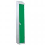 Steel Splash Locker with Slopingtop 1800.300.300 - 1 Compartment - Green Door 414994
