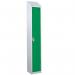 Steel Splash Locker with Slopingtop 1800.300.300 - 1 Compartment - Green Door 414994