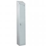 Steel Splash Locker with Sloping Top 1800.300.300 - 1 Compartment - Light Grey Door 414995
