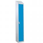 Steel Splash Locker with Sloping Top 1800.300.300 - 1 Compartment - Light Blue Door 414996