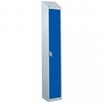Steel Splash Locker with Slopingtop 1800.300.300 - 1 Compartment - Blue Door 414997