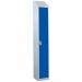 Steel Splash Locker with Slopingtop 1800.300.300 - 1 Compartment - Blue Door 414997