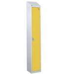 Steel Splash Locker with Slopingtop 1800.300.300 - 1 Compartment - Yellow Door 414998
