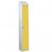 Steel Splash Locker with Slopingtop 1800.300.300 - 1 Compartment - Yellow Door 414998