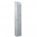 Steel Splash Locker with Sloping Top 1800.300.300 - 3 Compartments - Light Grey Doors 415007