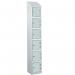 Laminate Splash Door Lockers Withsloping Top - 6 Compartment - Light Grey Doors 415019