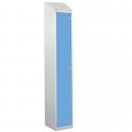Laminate Splash Door Lockers Withsloping Top - 1 Compartment - Campanula Blue Door 415027