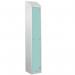 Laminate Splash Door Lockers Withsloping Top - 1 Compartment - Aquamarine Door 415028