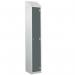 Laminate Splash Door Lockers Withsloping Top - 1 Compartment - Gfraphite Grey Door 415030