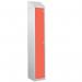 Laminate Splash Door Lockers Withsloping Top - 1 Compartment - Spectrum Red Door 415032