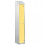 Laminate Splash Door Lockers Withsloping Top - 1 Compartment - Spectrum Yellow Door 415033