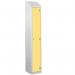 Laminate Splash Door Lockers Withsloping Top - 1 Compartment - Spectrum Yellow Door 415033