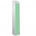 Laminate Splash Door Lockers Withsloping Top - 1 Compartment - Vibrant Green Door 415034