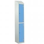 Laminate Splash Door Lockers Withsloping Top - 2 Compartment - Campanula Doors 415037