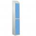 Laminate Splash Door Lockers Withsloping Top - 2 Compartment - Campanula Doors 415037