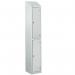 Laminate Splash Door Lockers Withsloping Top - 2 Compartment - Light Grey Doors 415039
