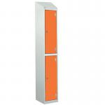 Laminate Splash Door Lockers Withsloping Top - 2 Compartment - Clementine Doors 415045