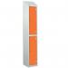 Laminate Splash Door Lockers Withsloping Top - 2 Compartment - Clementine Doors 415045