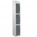 Laminate Splash Door Lockers Withsloping Top - 3 Compartment - Graphite Green Doors 415050