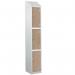 Laminate Splash Door Lockerswith Sloping Top - 3 Compartment - Oak Doors 415051