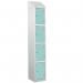 Laminate Splash Door Locker Withsloping Top - 4 Compartment - Aquamarine Doors 415058