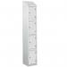 Laminate Splash Door Locker Withsloping Top - 4 Compartment - Light Grey Doors 415059